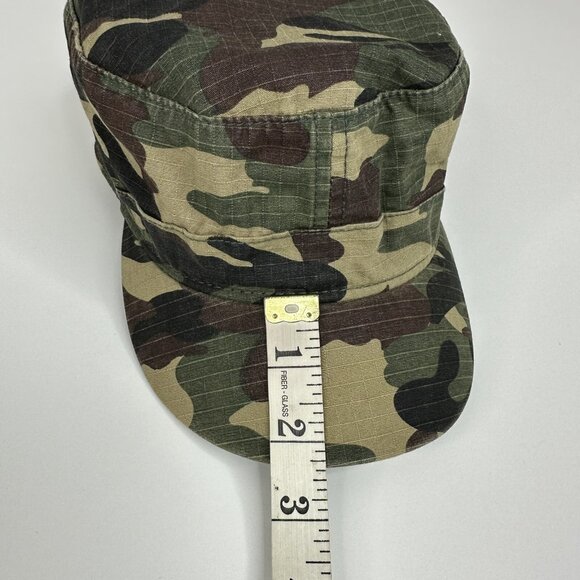Cameo Women's Green Tan Camouflage Theme Military Cotton Canvas Fitted Hat S/M - Picture 10 of 12
